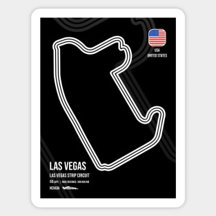 Las Vegas Race Track (B&W) Sticker